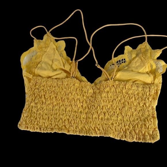 Free People FP One Adella Yellow Bralette Sz M - Picture 2 of 6